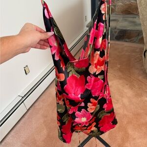 Beginning Boutique Pink and Green Floral Shoulder Bag